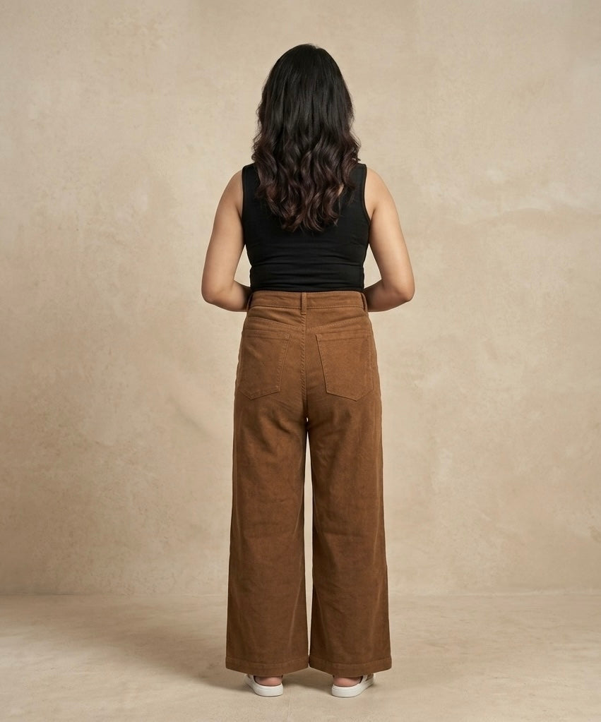 Wide leg embroidered jeans